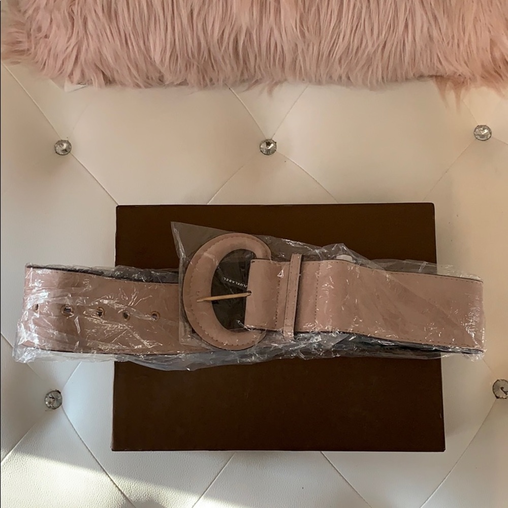 NWT JLUXLABEL Wood Rose JLUXLABEL Suede Thick Belt